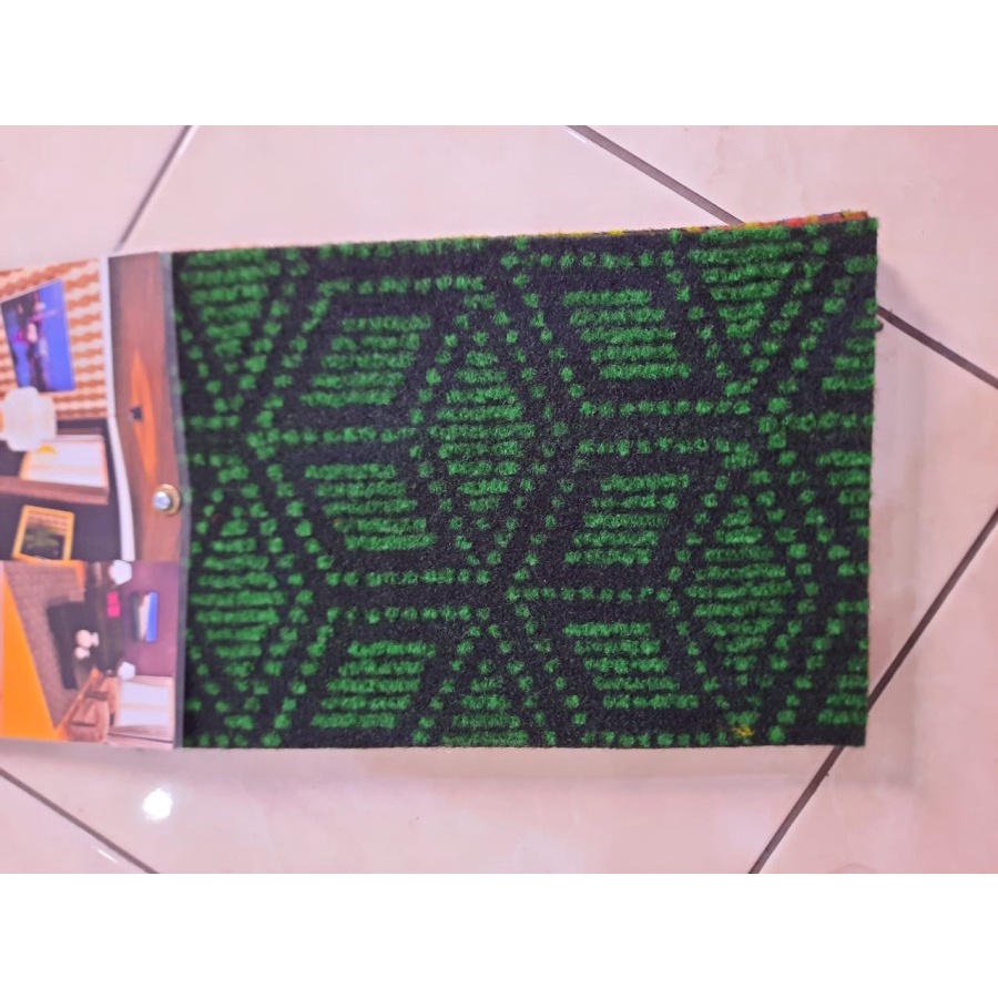 Karpet Bludru 1 x 2m, [METERAN ] Bulu Motif Adana Tebal, Murah, Pameran, Exhibition, Alas duduk,Kasur-Green 05