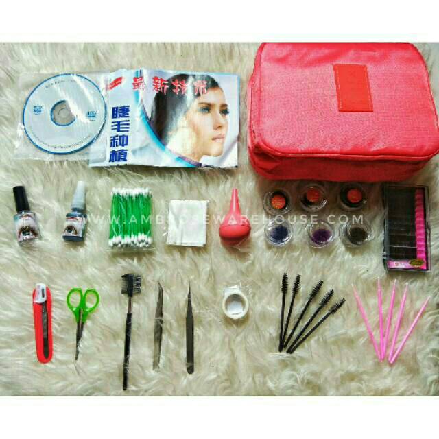 EYELASH EXTENSION KIT - PAKET BELAJAR BULU MATA TANAM - STATERKIT EYELASH EXTENSION BASIC