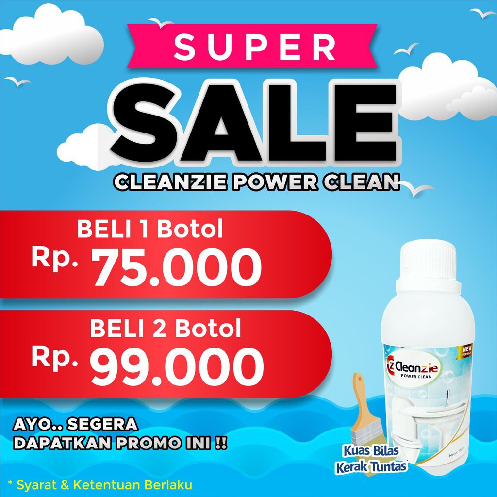 cleanzie power clean pembersih karat dan closet promo COD