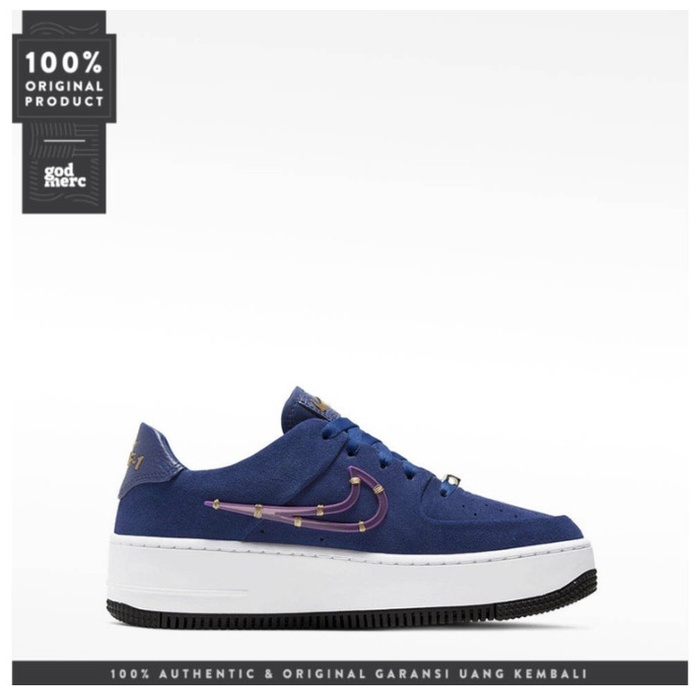 ORIGINAL Nike Sepatu Women Air Force 1 Sage Low LX Deep 60774D