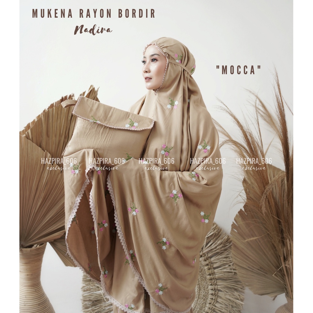 MUKENA DEWASA KATUN RAYON BORDIR NADIRA JUMBO