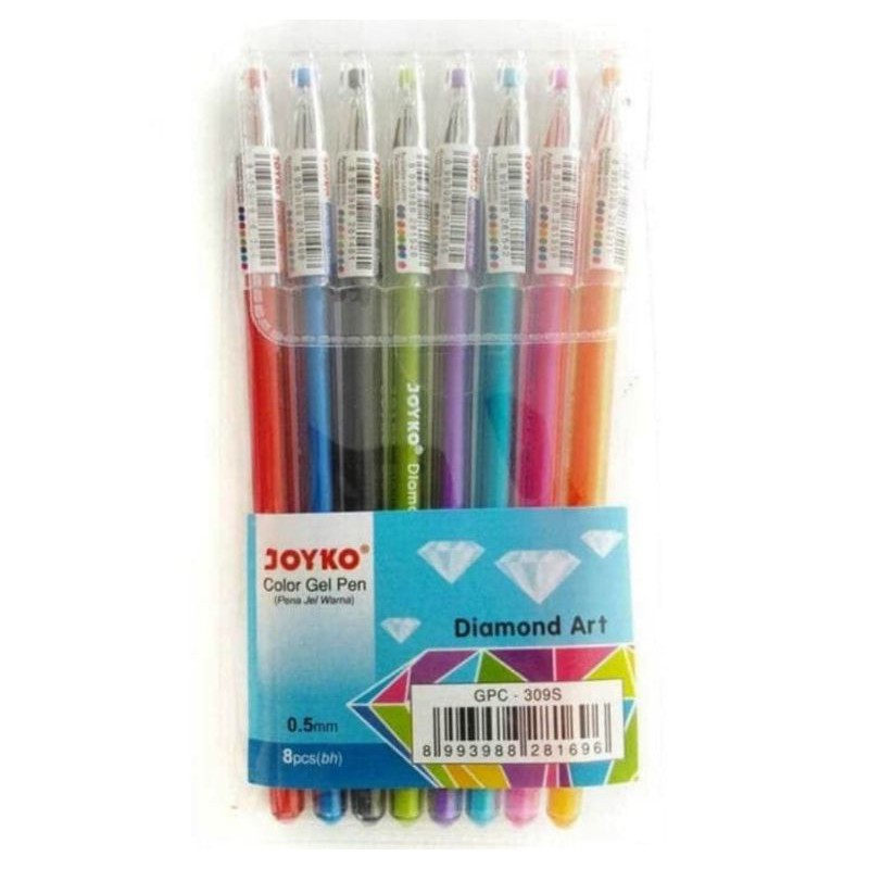 

GEL PEN JOYKO DIAMOND ART 8 warna