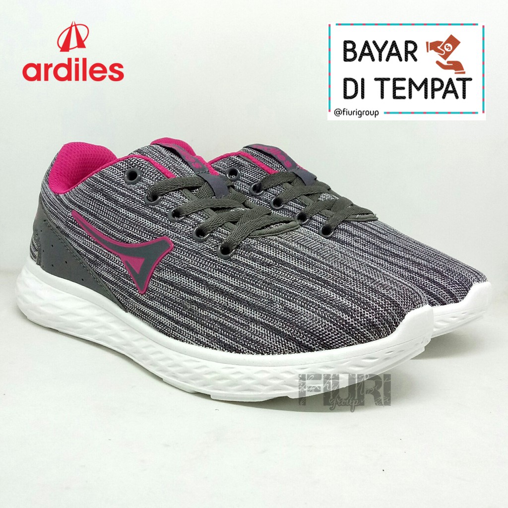 FIURI - ARDILES ORIGINAL - DRESROSA 37-40 GREY PINK - SEPATU KETS WANITA - SEPATU SNEAKERS WANITA - SEPATU OLAHRAGA SPORT WANITA - SEPATU CASUAL - SEPATU JOGGING LARI FITNESS GYM SENAM WANITA - SEPATU ANAK PEREMPUAN CEWEK-SEPATU SEKOLAH BERTALI SD SMP SMA