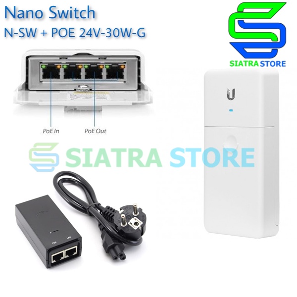 Paket Ubiquiti N-SW Nano Switch + POE 24V-30W-G