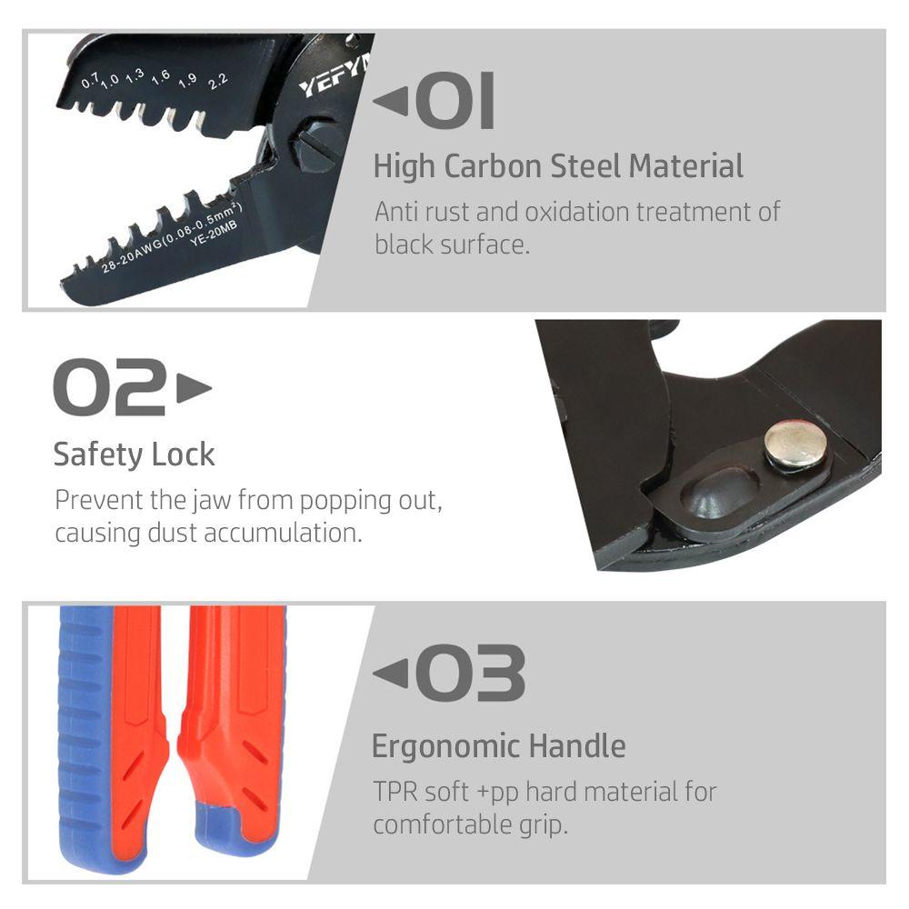 Populer Ferrule Crimp Sets Manual Multifungsi Wire Terminal Insert Spring Ferrule Crimper Plier Alat Crimper Kawat