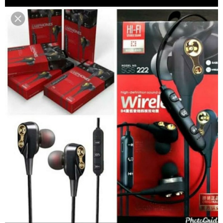 handsfree earphone headset  bluetooth wireless sgs222