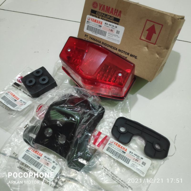 stoplamp assy set rx king peredam ori ygp rxking rx-king predam stop lamp lampu rem belakang set breket braket karet damper