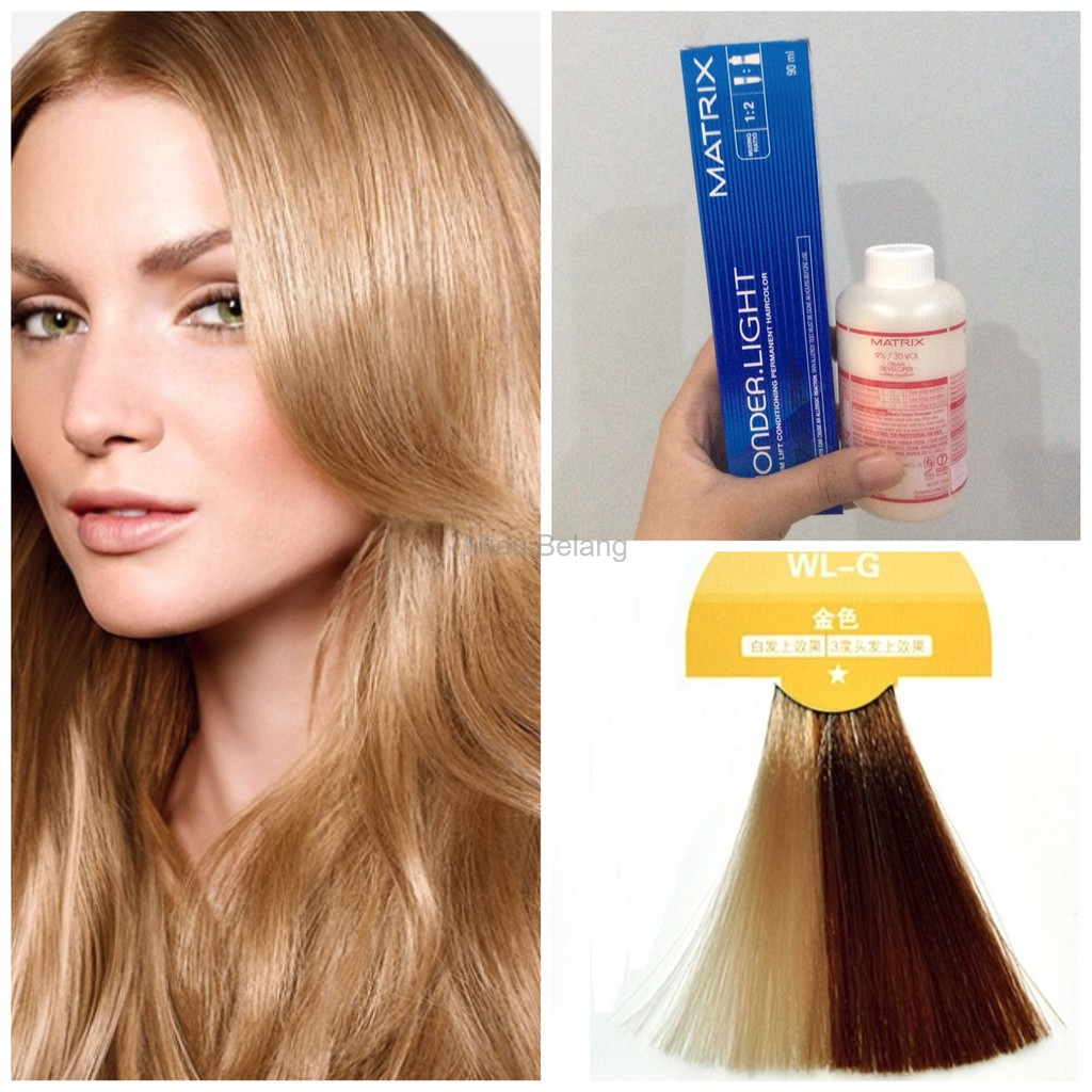 Promo Matrix Wonder Light Gold Blonde Pirang Golden Cat Pewarna Rambut Murah Terlaris Shopee Indonesia