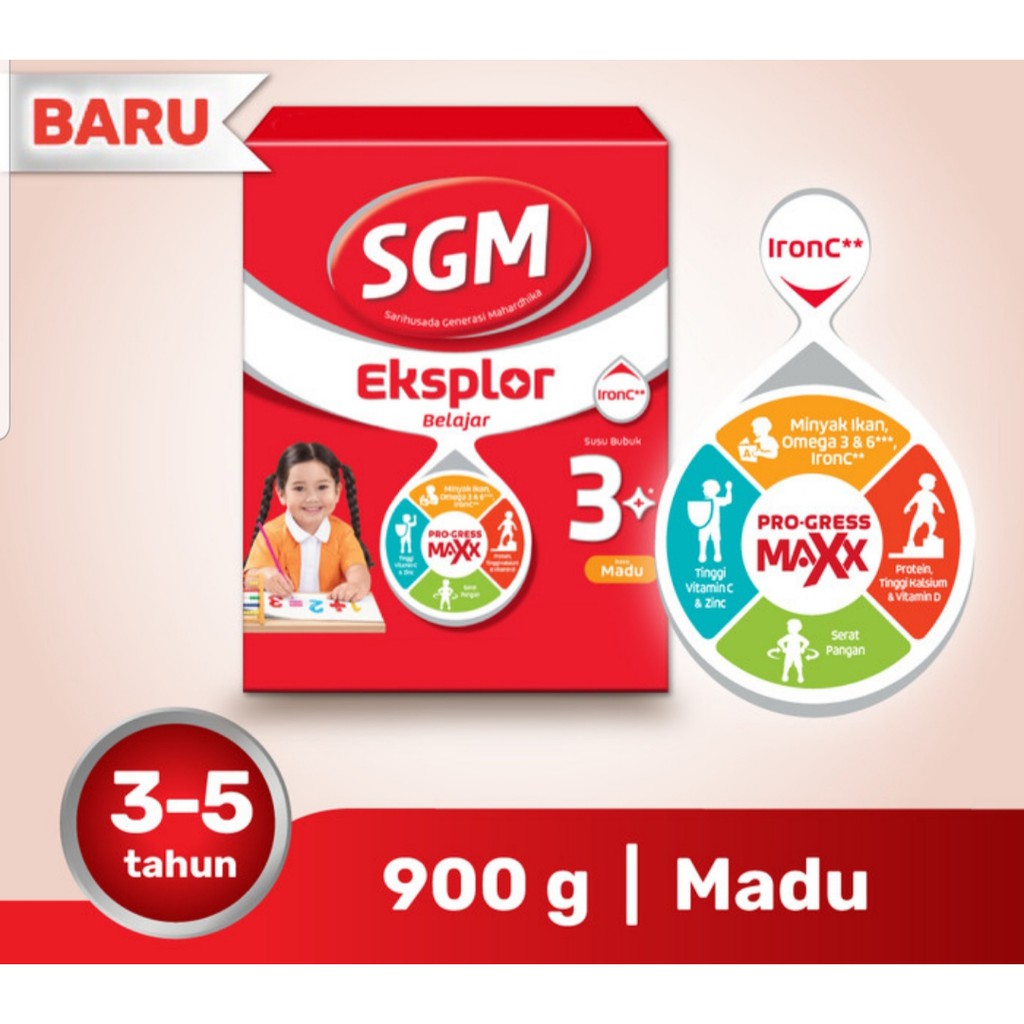 Sgm Eksplor 3+  Vanila / Madu / Coklat 900gr / Toko Makmur Online