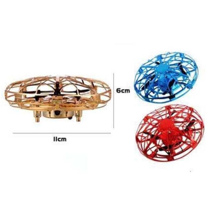 Drone Mini Quadcopter Infrared Induction OLOEY UFO RC - WS-3287 - Biru