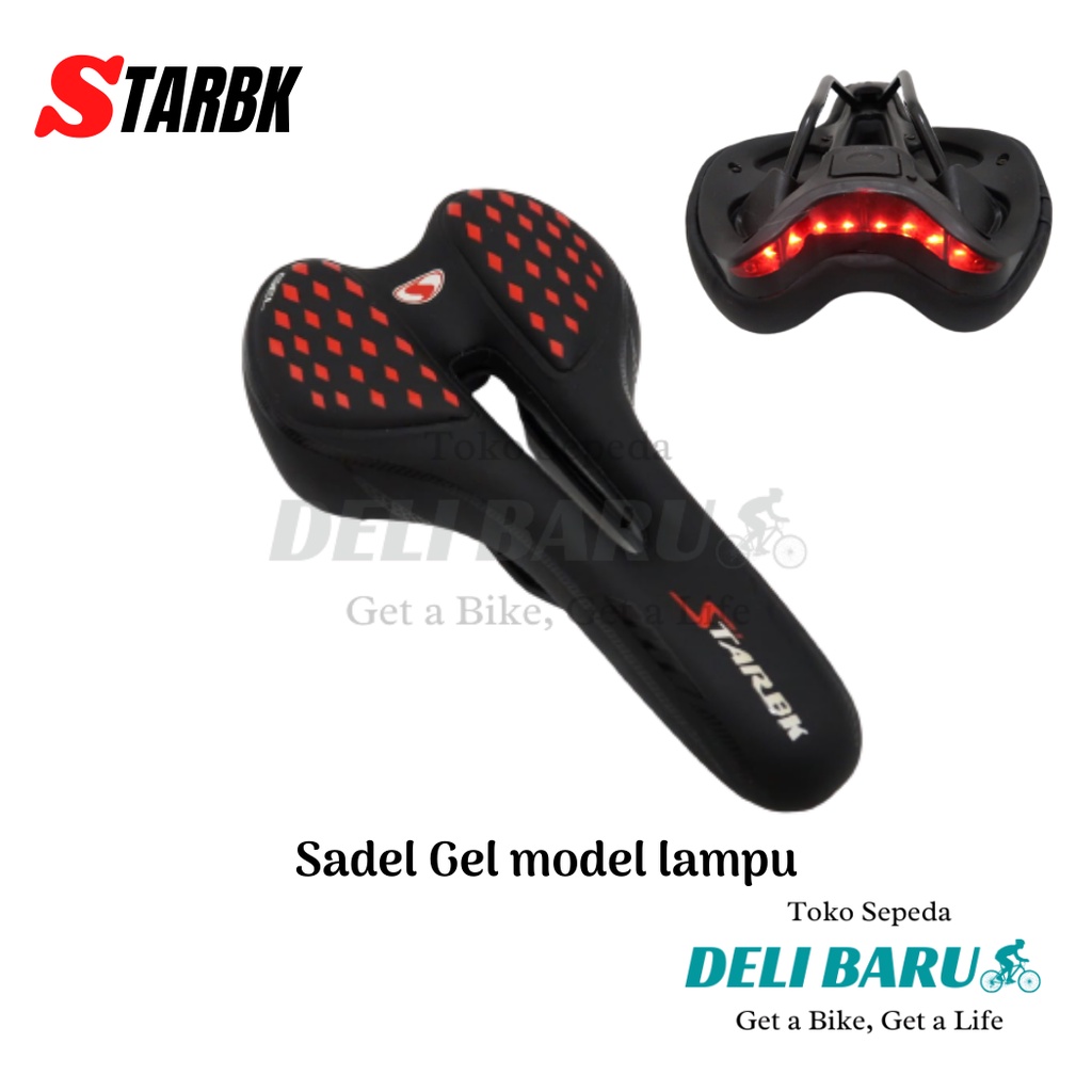 Starbk Sadel Gel lampu belakang sepeda MTB, federal, lipat