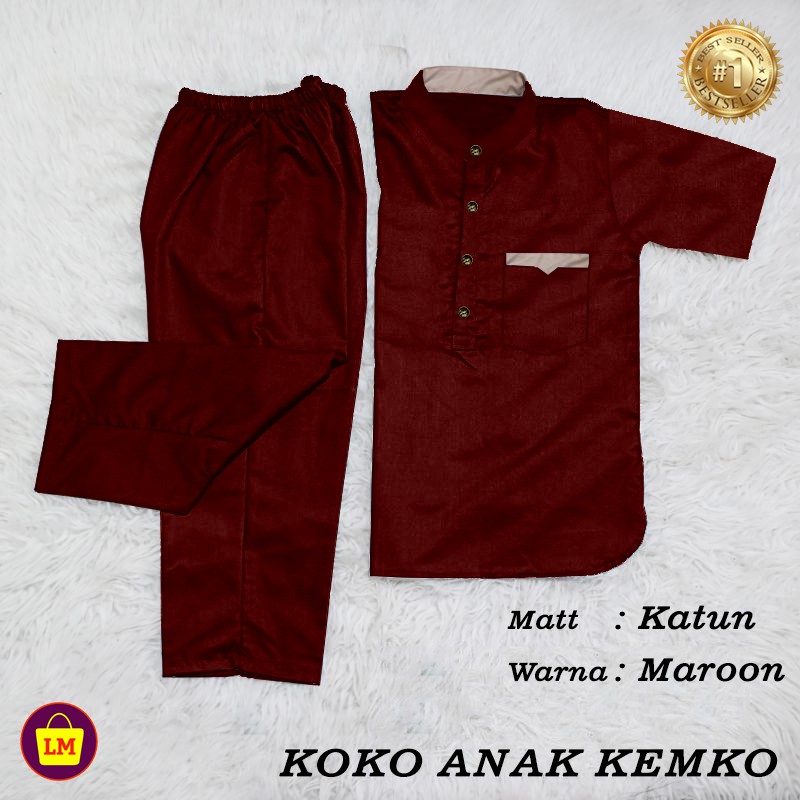 TERMURAH Setelan Koko anak KEMKO, Stelan Jubah anak, baju koko anak LMS 22241 22243 22245 22247