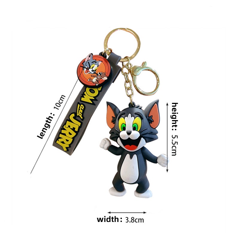 2022 Gantungan Kunci Boneka Kartun Anime Tom &amp; Jerry Bahan PVC