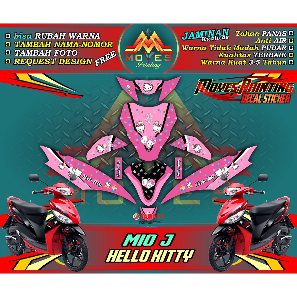 Stiker DECAL Mio J Stiker FULL Body Simple Keren - Decal YAMAHA Mio J Stiker Full BODY