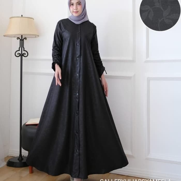  Gamis  syari Jumbo Baju  gamis  kerja gamis  hitam  polos  baju  