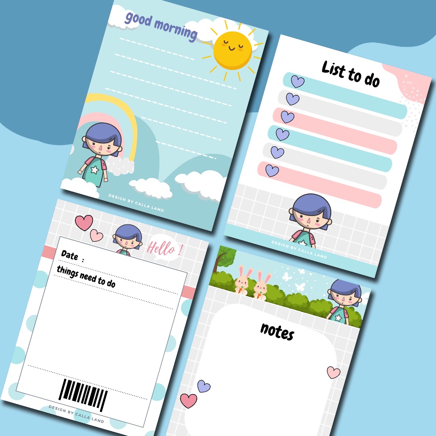 

Calla Land [20 SHEET] MEMO PAPER CUTE 100GSM | DREAMY DAY