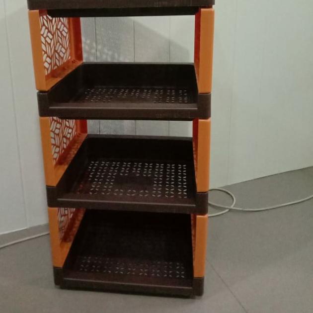 ☞ Rak Plastik roda Rak Serbaguna susun 4 ➨