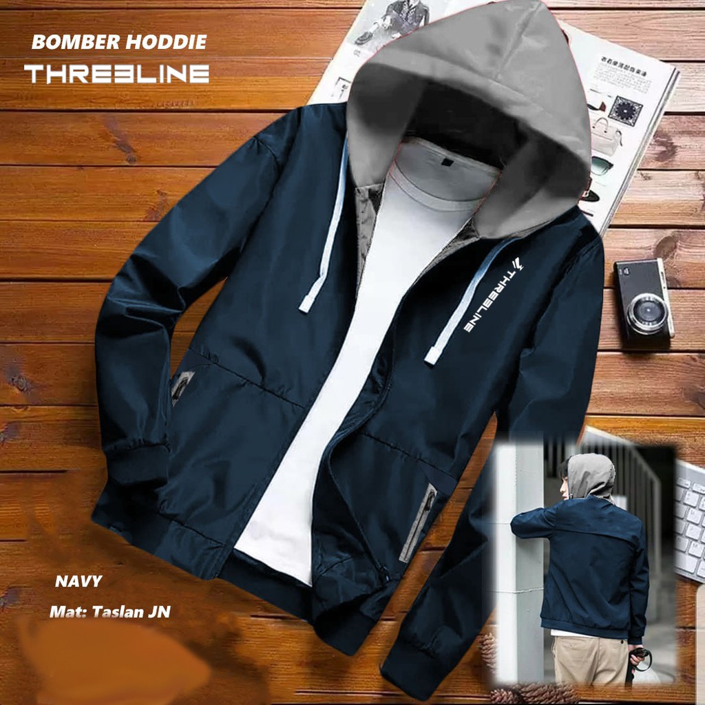 Jaket Hoodie Simple Kasual Bahan Zn Bisa Di Pakai Luar Dan Dalamatau Bb Bolak-Balik-2