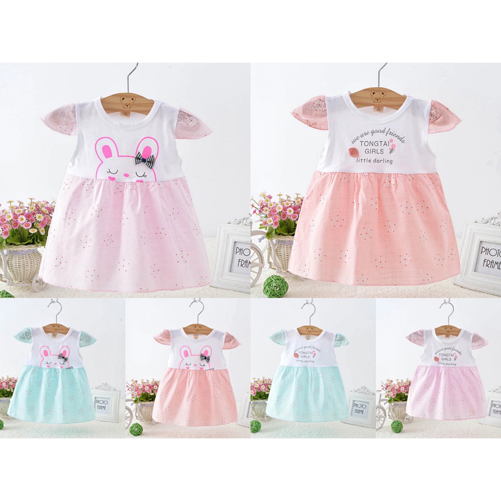 Dress DN01 NewBorn Anak Bayi Perempuan Newborn Imut Lucu Import Impor Pakaian Best Seller Murah-2