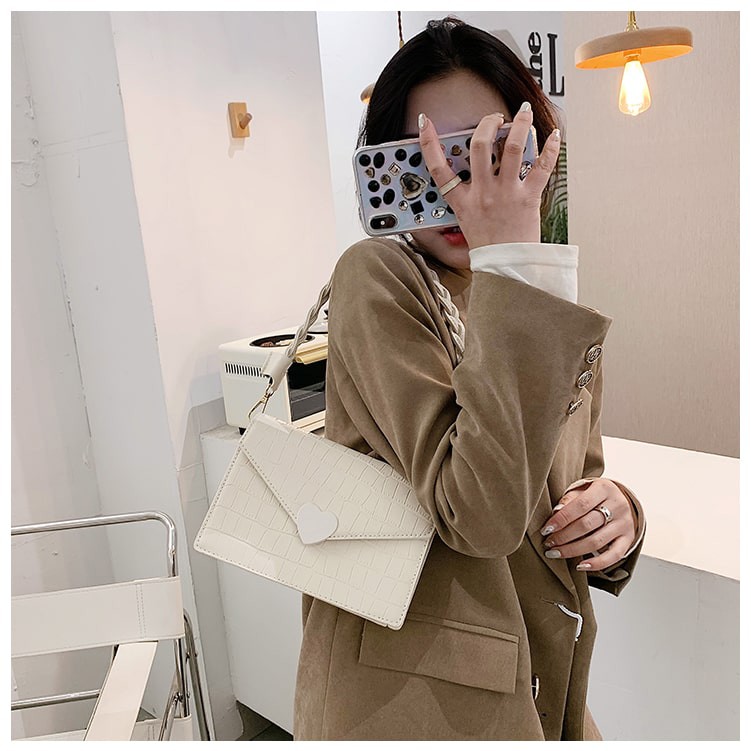 BJ62105 - BEIGE/BLACK/KHAKI/YELLOW - TAS SLEMPANG LOVE IMPORT TAS WANITA FASHION IMPORT MODIS ELEGAN TERMURAH TERLARIS TERBARU BAGSTORE JAKARTA TAS BATAM ZCJ2105