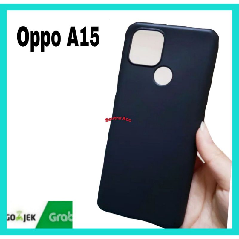 Silikon Hp Black Matte Casing lentur Softcase Hitam Oppo A15