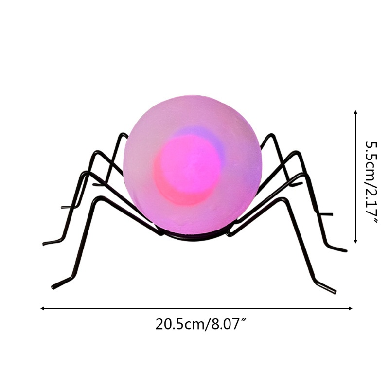 Ornamen Lampu LED Desain Laba-Laba Untuk Dekorasi Halloween