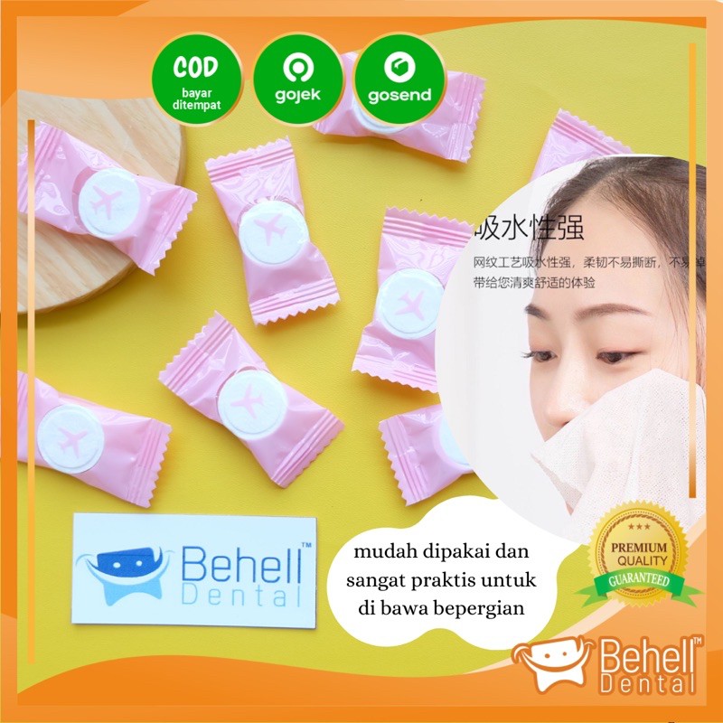 HANDUK TERKOMPRESI PORTABLE SEKALI PAKAI / MUKA / SWEET BEE SOSOYO / HANDUK KOMPRES TRAVEL