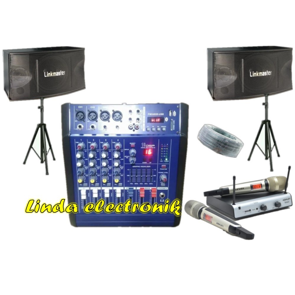 paket sound system linkmaster 10inch dan power mixer