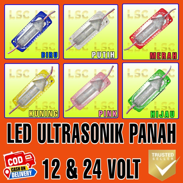 Lampu Led kolong ultrasonic Bentuk Panah 24volt lampu variasi mobil truk