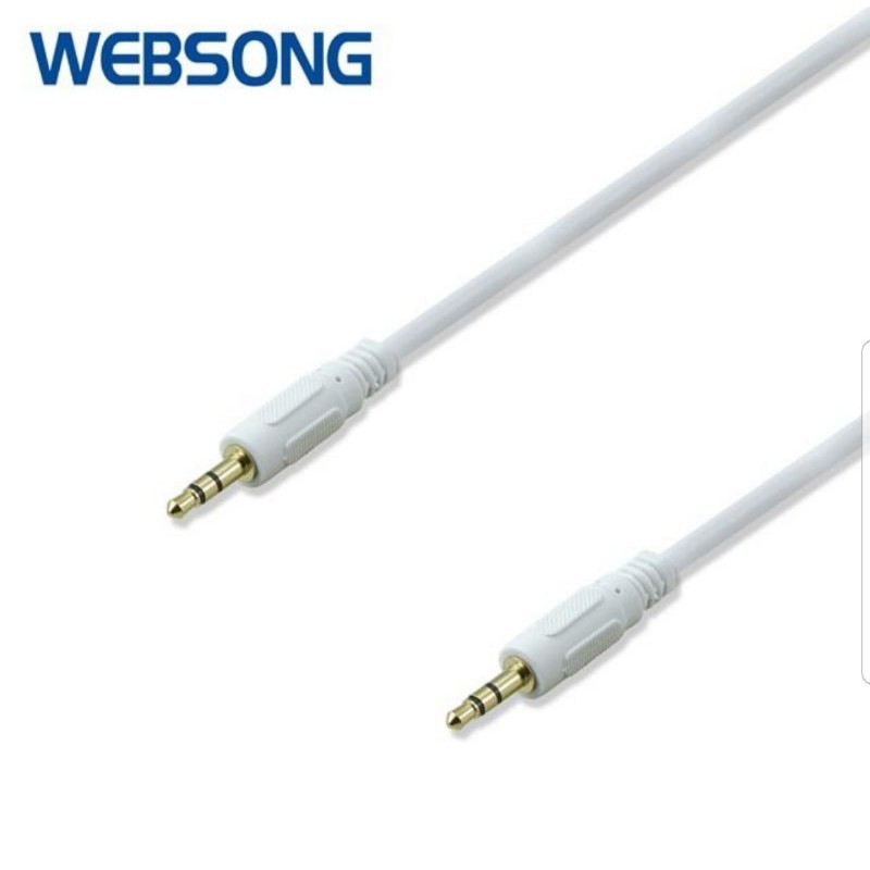 Kabel Audio AUX 3.5mm Male to Male 5M Gold Plated WEBSONG