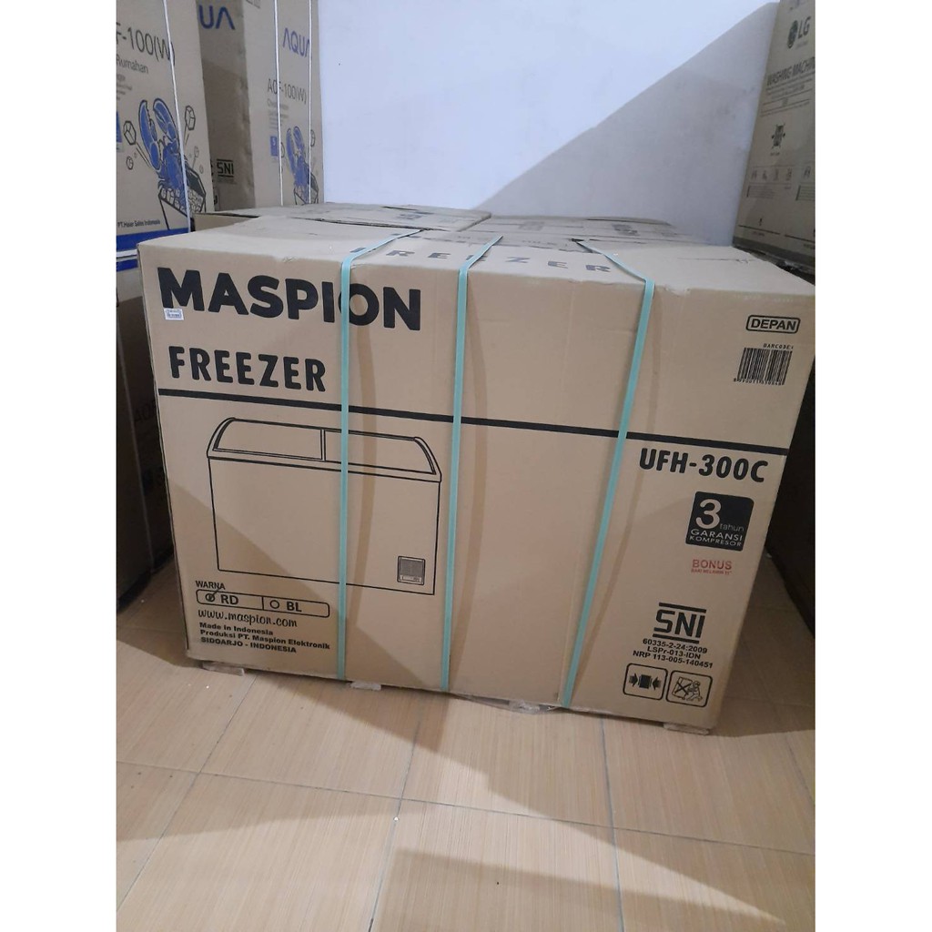 Maspion Chest Freezer Sliding Glass 300 Liter Uchida UFH-300C UFH 300C