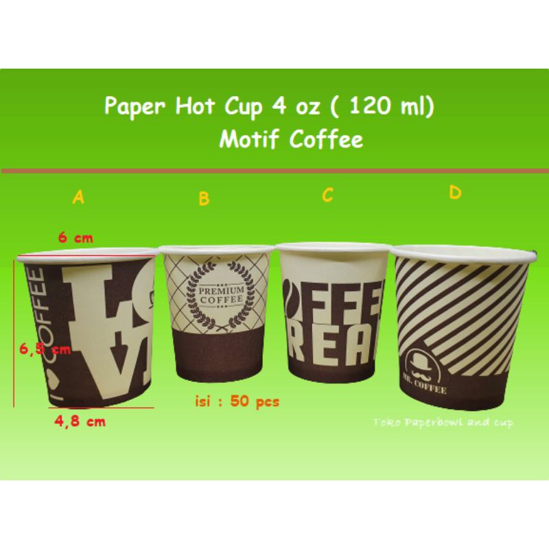 Jual Paper Hot Cup Gelas Kertas Oz Ml Coffee Isi Pcs Shopee Indonesia