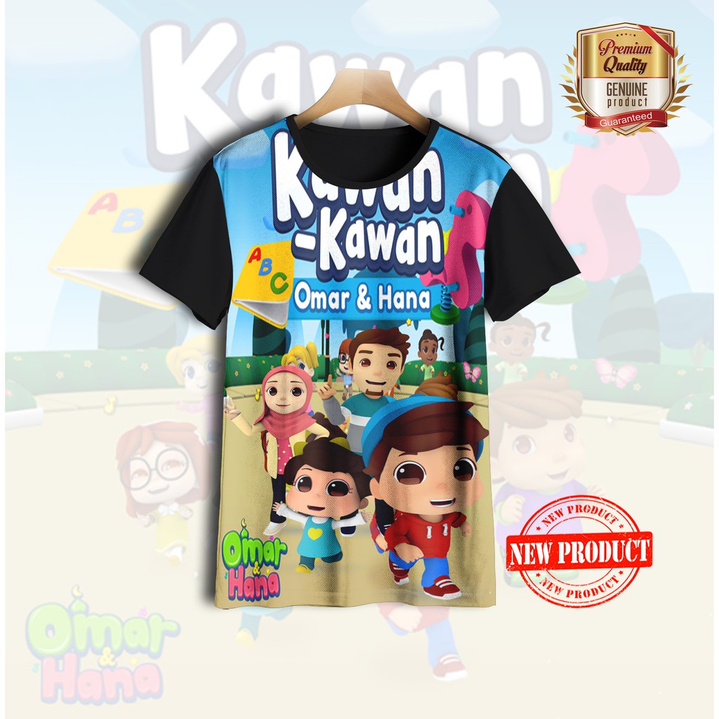 Kaos Omar & Hana Baju Anak 3D