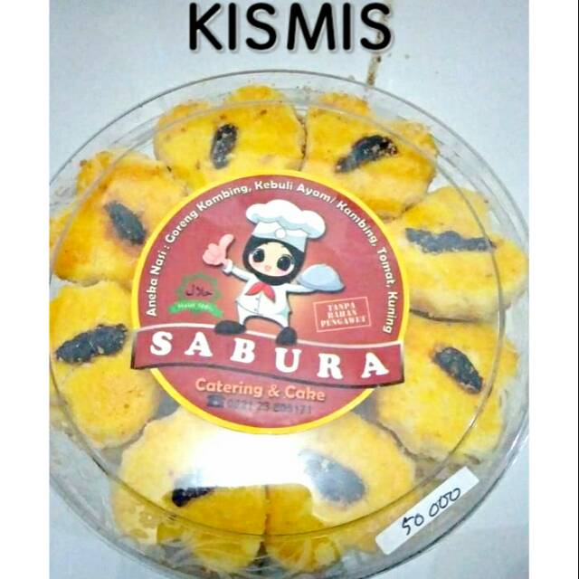 

Kue kering bentuk love kismis