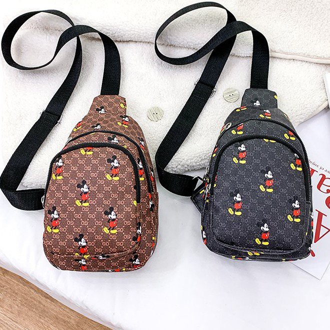 Tas Selempang Wanita Tas Import Waist Bag Wanita Sling Bag Wanita Karakter PU Leather Azgalery T205