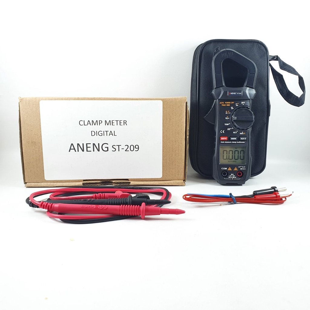 Tang Ampere AC DC Aneng ST209 True RMS Clamp Meter Digital NCV ST-209