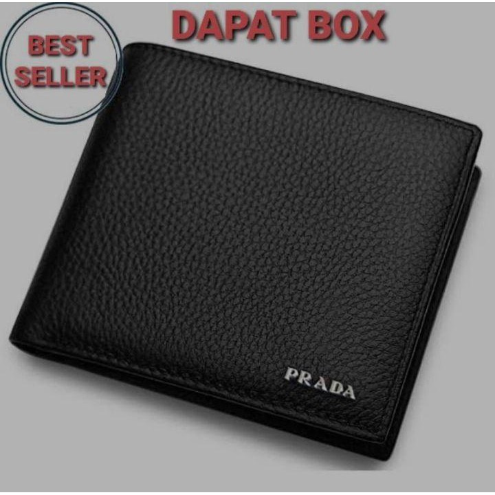 Dompet Kulit, Dompet Pria Polos Multicard Logo Random + BOX Free