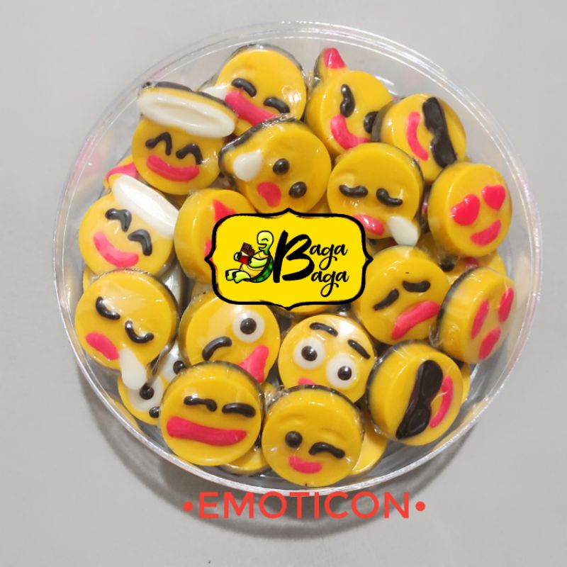 

Coklat emoticon Smile 200gr Premium ad DINKES, HALAL - Cokelat karakter praline toples kiloan