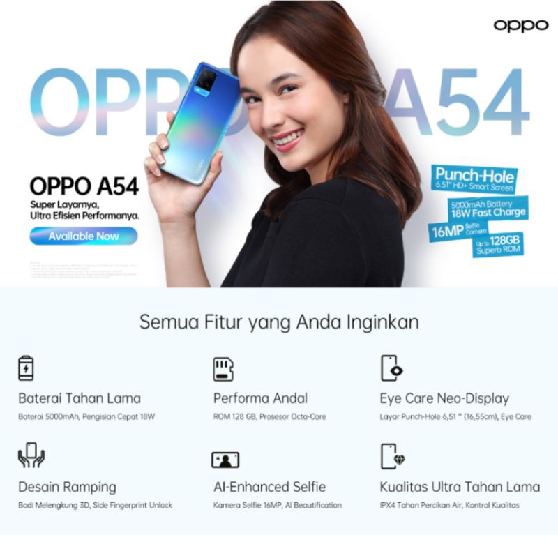 Oppo A54 6/128 Garansi Resmi RAM 6GB 128GB 4GB 4/128 4/64