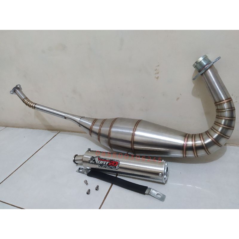 Knalpot ninja 2tak R RR SS L ABRT20 stainless