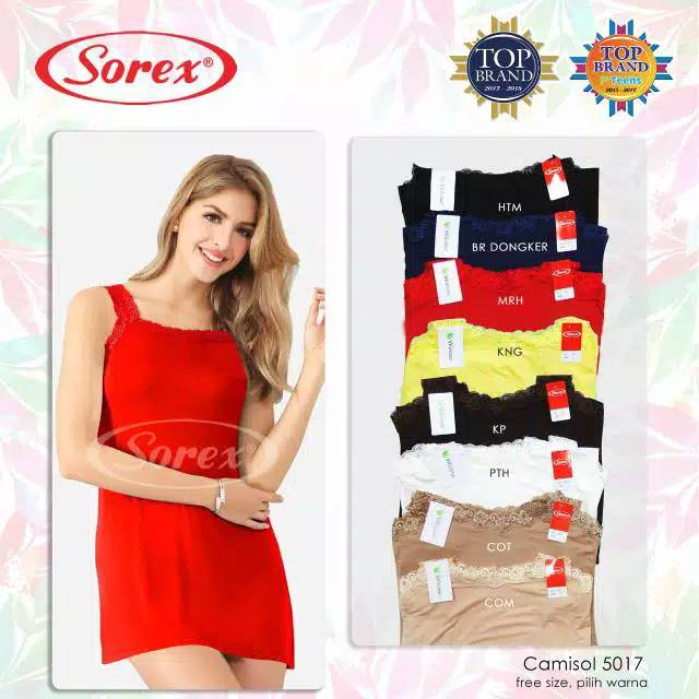 SOREX Singlet Tanktop 5017 Camisol Renda Panjang Original