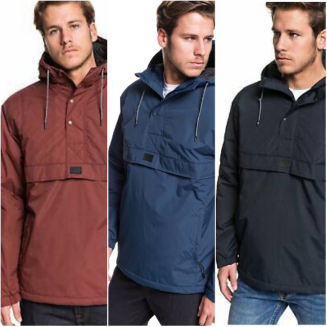 Jaket Anti Air Quiksilver Origina Tazawa Halfzip / Jaket Hoodie Quiksilver Winter Waterproof