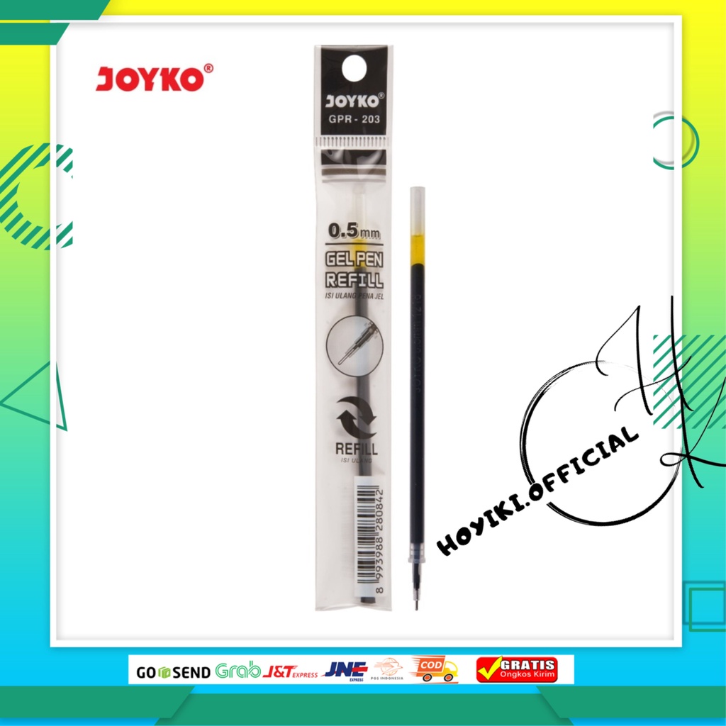 JOYKO Gel Pen Refill / Isi Ulang Pen / Isi Pulpen Joyko GPR-203 / 0.5 mm Tinta Pulpen