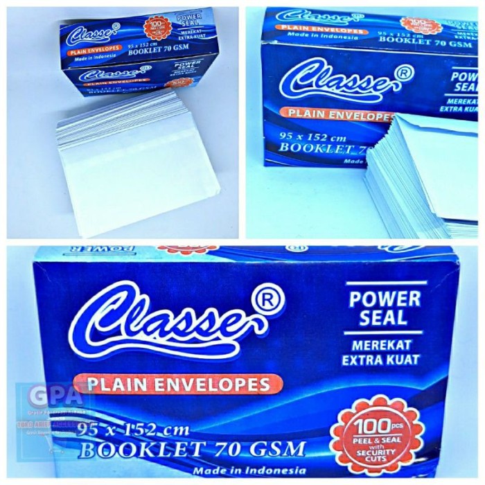 

Limited Amplop Isi 100Pcs Amplop Classe Booklet 70Gsm Grosir Limited