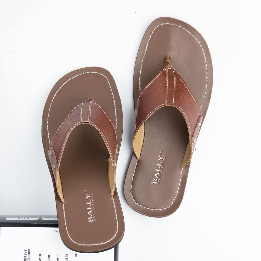 Sandal Kulit Pria Casual Sendal Slide Sendal Pria Santai BN Grup1