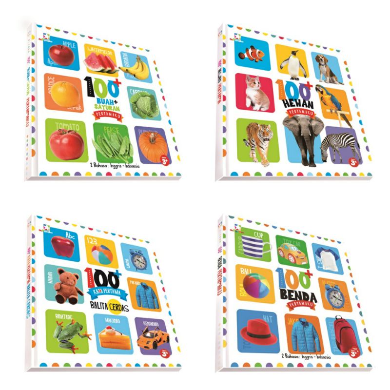 Buku Opredo Board Book 100+ Buah dan Sayuran Hewan Kata Benda Pertamaku Balita Cerdas by Tim Oopredo