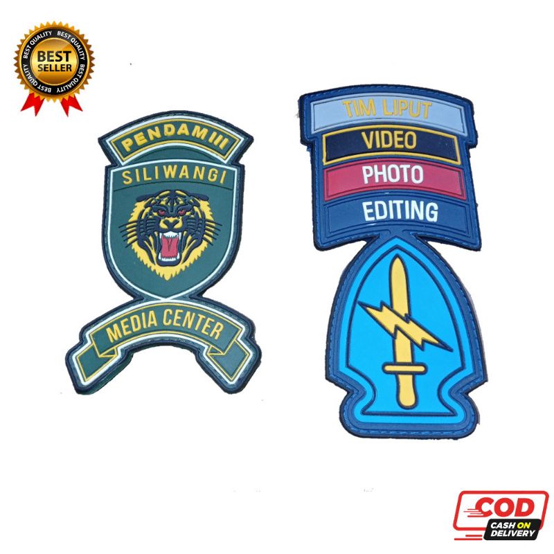 [MINIMAL ORDER 50PCS] Custom Patch Rubber Logo Emblem/Tempelan Karet