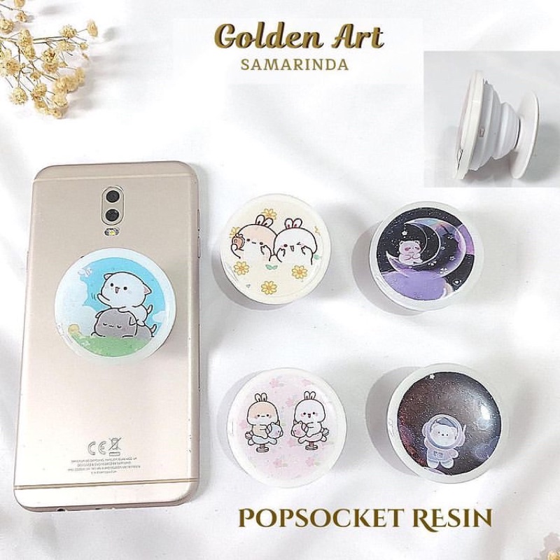 POPSOCKET RESIN/GRIPTOK RESIN BEBAS CUSTOM ANIMASI CUTE