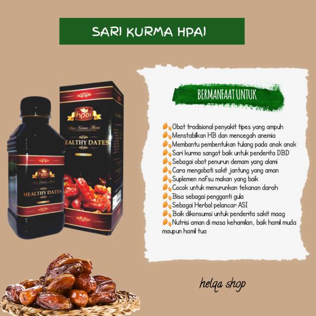 Sari Kurma Hni Hpai Sirup Kurma Indonesia