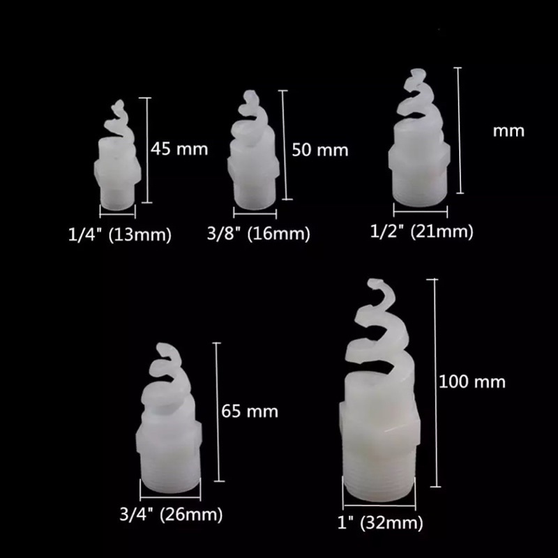 Spiral Cone Sprinkler Nozzle Fogger Sprayer 1/4”-3/8”-1/2”-3/4”-1” Inci